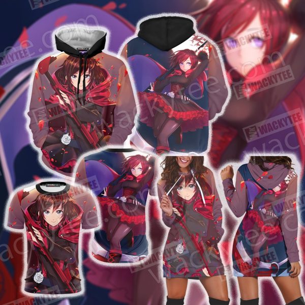 RWBY Ruby Rose 3D Hoodie Dress