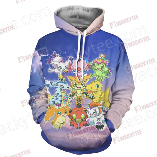 Digimon Eggs Unisex 3D Hoodie