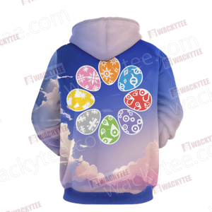 Digimon Eggs Unisex 3D Hoodie