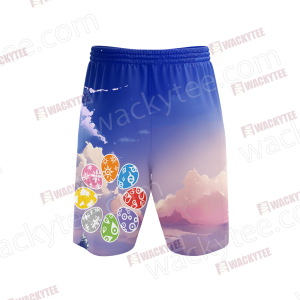 Digimon Eggs 3D Beach Shorts