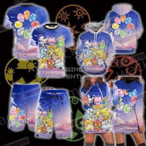 Digimon Eggs 3D Beach Shorts