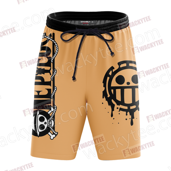 One Piece Trafalgar D. Water Law Minimalist Beach Shorts