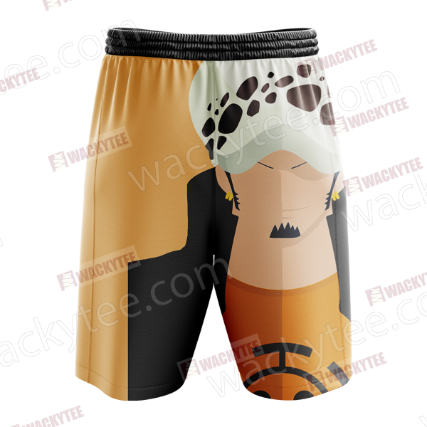 One Piece Trafalgar D. Water Law Minimalist Beach Shorts