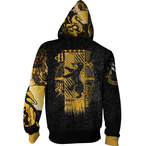 Hufflepuff (Harry Potter) 3D Zip Up Hoodie