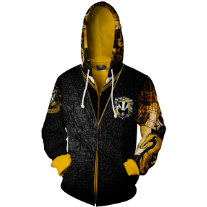 Hufflepuff (Harry Potter) 3D Zip Up Hoodie