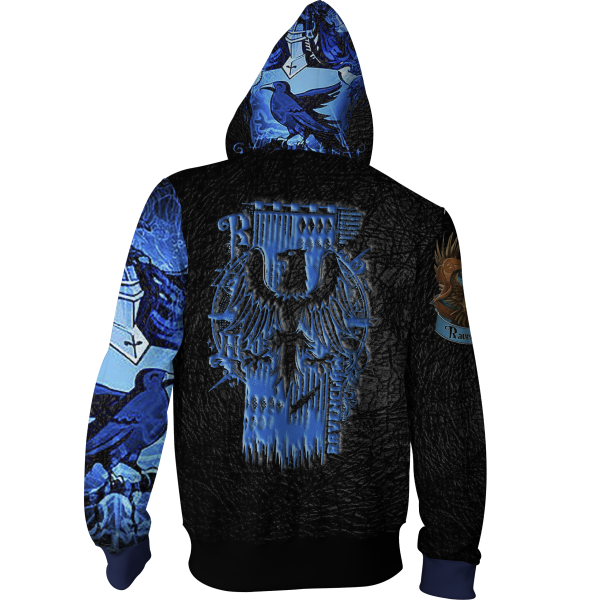 Ravenclaw Harry Potter 3D Zip Up Hoodie