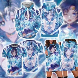 Sailor Moon Sailor Mercury 3D Hoodie Dress