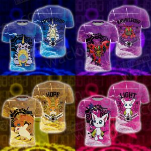 Digimon New The Crest Of Friendship 3D T-shirt