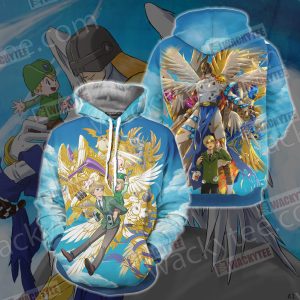 Digimon Takaishi Takeru And Angemon Unisex 3D Hoodie