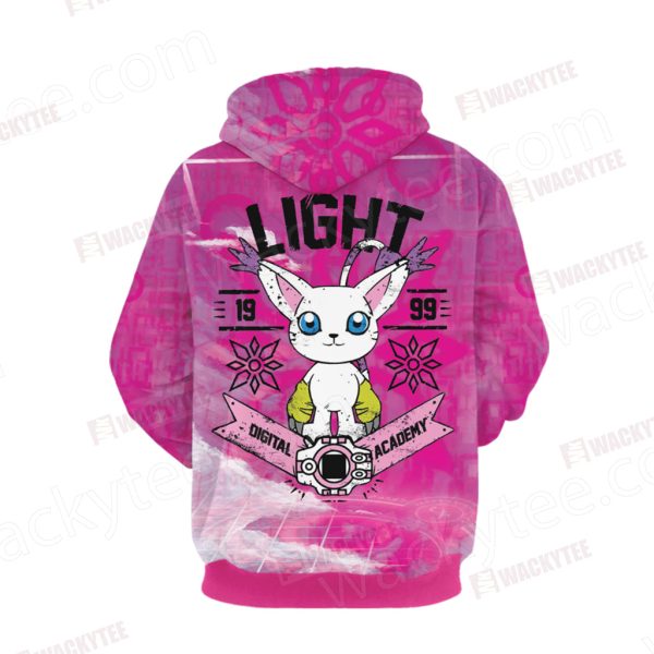 Digimon The Crest Of Light Unisex 3D Hoodie