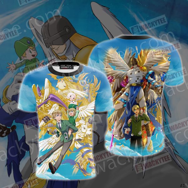 Digimon Takaishi Takeru And Angemon Unisex 3D T-shirt