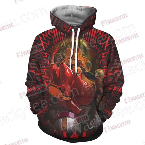 Neon Genesis Evangelion Soryu Asuka Langley 3D Hoodie