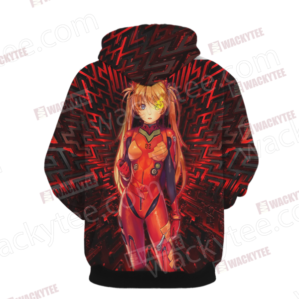 Neon Genesis Evangelion Soryu Asuka Langley 3D Hoodie