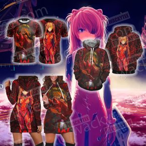 Neon Genesis Evangelion Soryu Asuka Langley 3D Hoodie