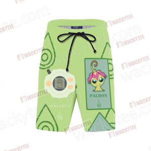 Digimon Palmon The Crest Of Sincerity Unisex 3D Beach Shorts