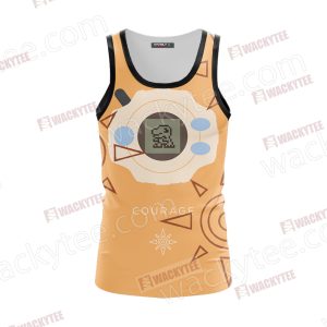 Digimon The Crest Of Courage Agumon Unisex 3D Tank Top