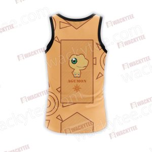 Digimon The Crest Of Courage Agumon Unisex 3D Tank Top