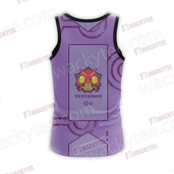 Digimon The Crest Of Knowledge Tentomon Unisex 3D Tank Top