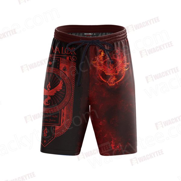 Team Valor Pokemon Go New Beach Shorts