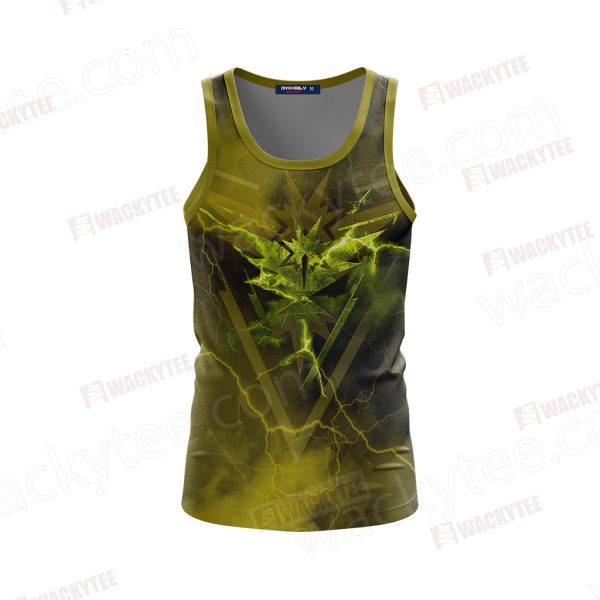 Team Instinct Pokemon Go New Unisex 3D Tank Top