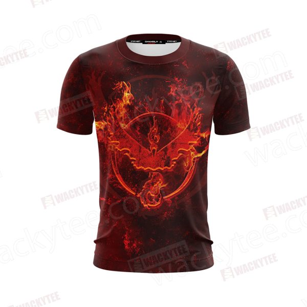 Team Valor Pokemon Go New Unisex 3D T-shirt