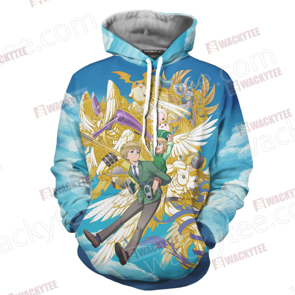 Digimon Takaishi Takeru And Angemon Unisex 3D Hoodie