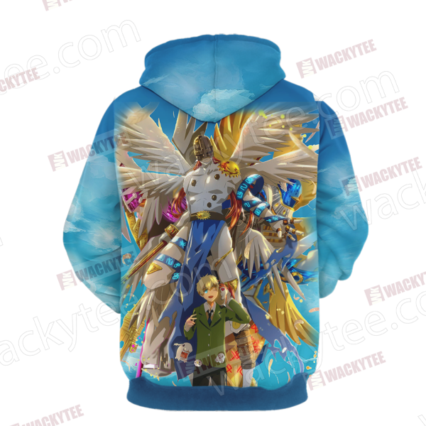 Digimon Takaishi Takeru And Angemon Unisex 3D Hoodie