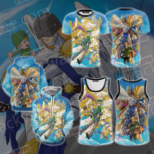 Digimon Takaishi Takeru And Angemon Unisex 3D T-shirt