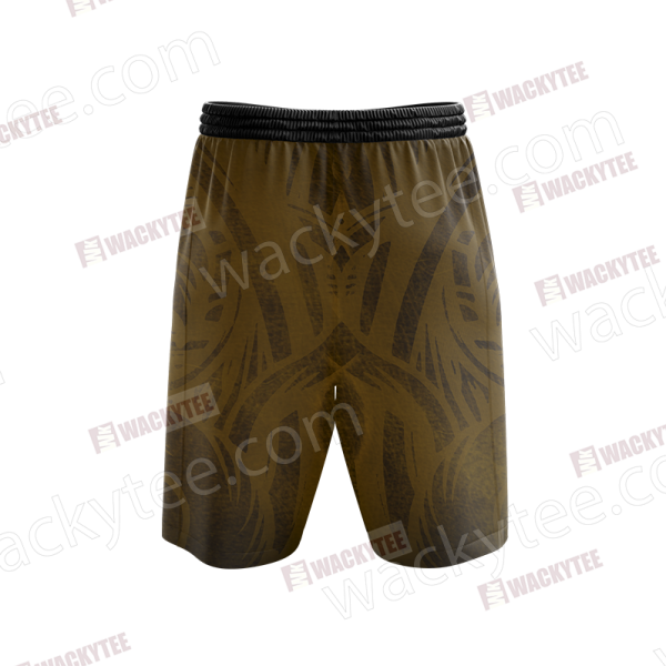 Hogwarts Hufflepuff House Pattern Harry Potter Beach Shorts