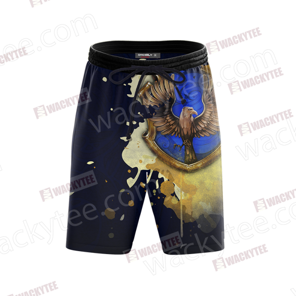 Hogwarts Ravenclaw House Pattern Harry Potter Beach Shorts