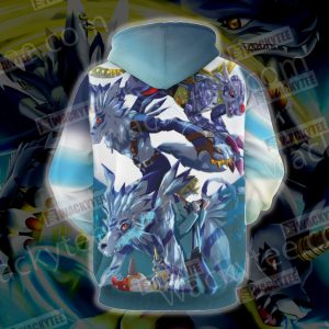 Digimon Garurumon And Yamato 3D Hoodie