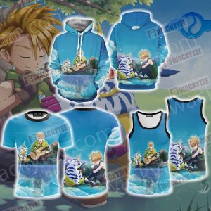 Digimon Matt And Gabumon 3D Tank Top