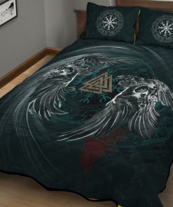 Viking-Quilt-Set-Twin-Ravens-Whimsical-Artistry