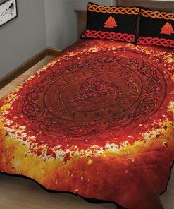 Viking-Quilt-Set-Flaming-The-Triple-Horn-of-Odin-Glory