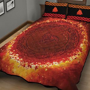 Viking-Quilt-Set-Flaming-The-Triple-Horn-of-Odin-Glory