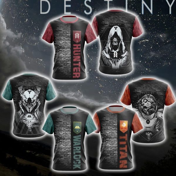 Destiny 2 - Hunter Warlock Titan Zip Up Hoodie T-Shirt Pullover Hoodie