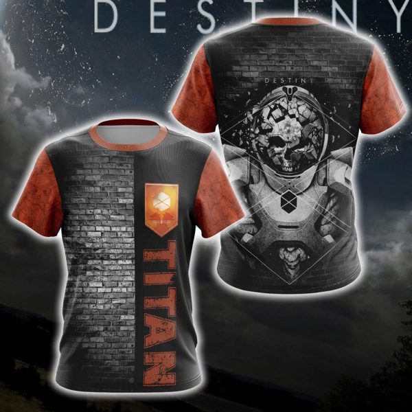 Destiny 2 - Hunter Warlock Titan Zip Up Hoodie T-Shirt Pullover Hoodie Titan T-shirt S