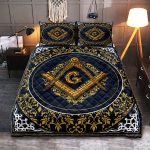 Freemason Quilt Bedding Set Masonic Symbol 3D Model