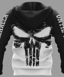 Viking Back Hoodie Skull Valknut Until Valhalla Black