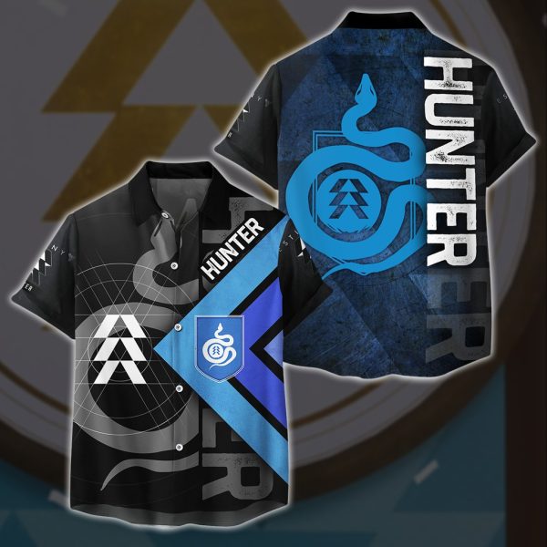 Destiny Hunter All Over Print T-shirt Tank Top Zip Hoodie Pullover Hoodie Hawaiian Shirt Hawaiian Shirt S