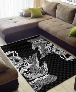 Viking Area Rug Raven Hammer Celtic Art