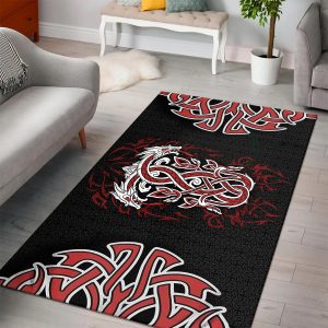 Viking Area Rug Dragon emblem used by the Old Norse