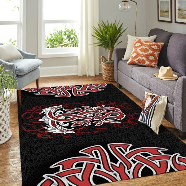 Viking Area Rug Dragon emblem used by the Old Norse