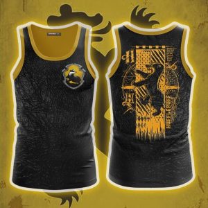 Harry Potter Hogwarts House Gryffindor Slytherin Ravenclaw Hufflepuff Unisex 3D Tank Top Hufflepuff S 