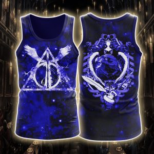 Harry Potter Hogwarts House Gryffindor Slytherin Ravenclaw Hufflepuff Unisex 3D Tank Top Ravenclaw S 