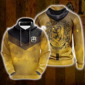 Harry Potter Hogwarts House Gryffindor Slytherin Ravenclaw Hufflepuff T-shirt Zip Hoodie Pullover Hoodie Hufflepuff Hoodie S