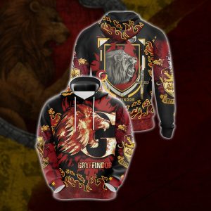 Personalized Harry Potter Hogwarts House Gryffindor Slytherin Ravenclaw Hufflepuff T-shirt Zip Hoodie Pullover Hoodie   