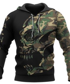 Viking Hoodie Skull Camouflage Military Vegvisir