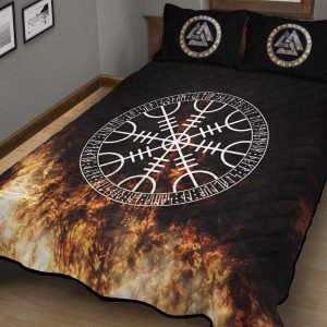 Viking Quilt Set Helm of Awe Symbol of Protection and Power
