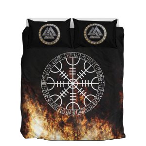 Viking Quilt Set Helm of Awe Symbol of Protection and Power
